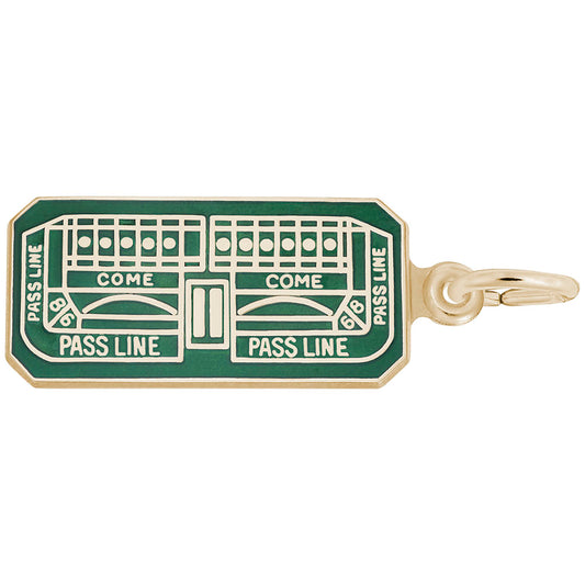 Good Luck Craps Table Charm for Gamblers - Rembrandt Charms 8332