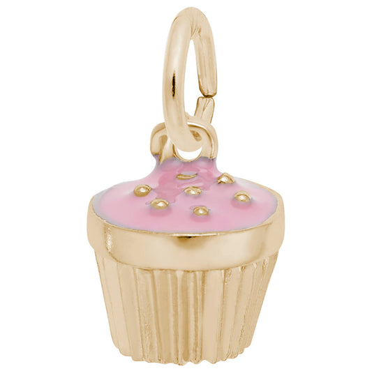 Delightful Pink Cupcake Charm for Birthday Celebrations 8342
