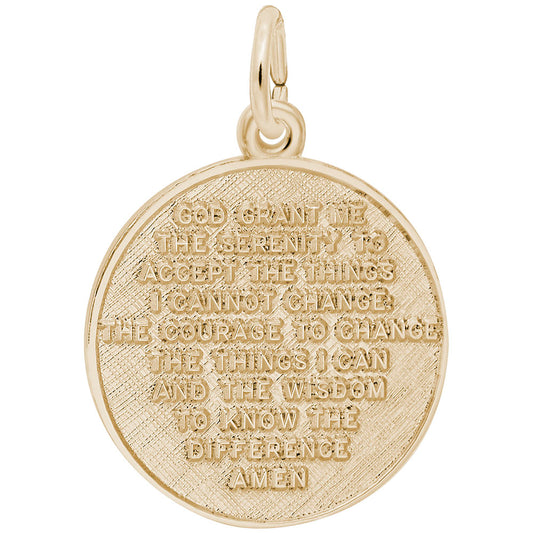 Serenity Prayer Charm - Faith Symbol for Spiritual Connection 8348