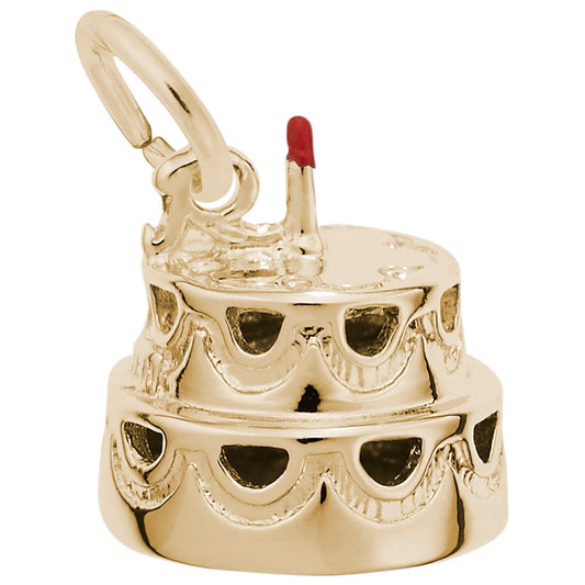 Hollow Two-Tier Cake with Candle Charm for Birthday Celebrations 8352