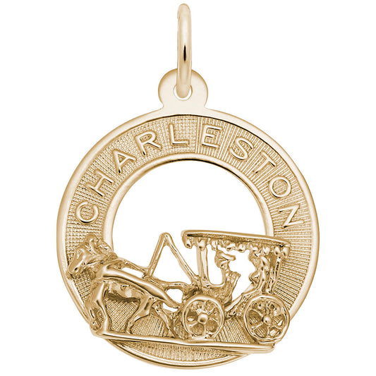 Charleston Carriage Ring Charm - Travel Souvenir Jewelry Gift 8389