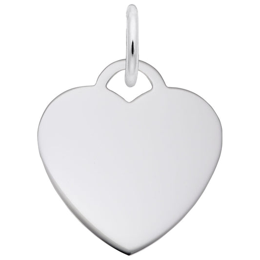 Small Heart 35 Series Charm - Elegant Disc Silhouette Jewelry 8420-035