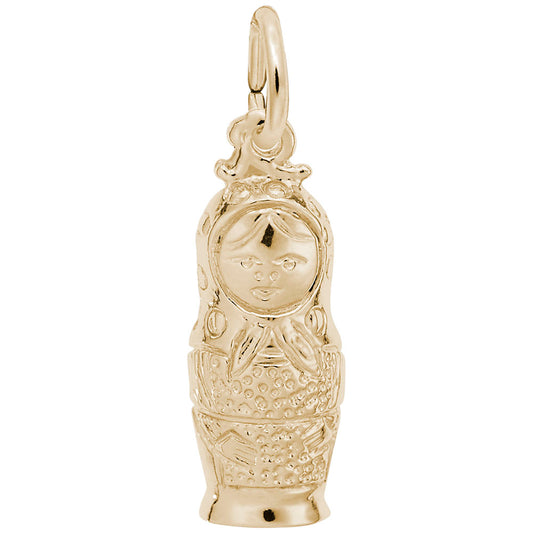 Small Matryoshka Doll Charm - Russian Travel Souvenir Jewelry 8428