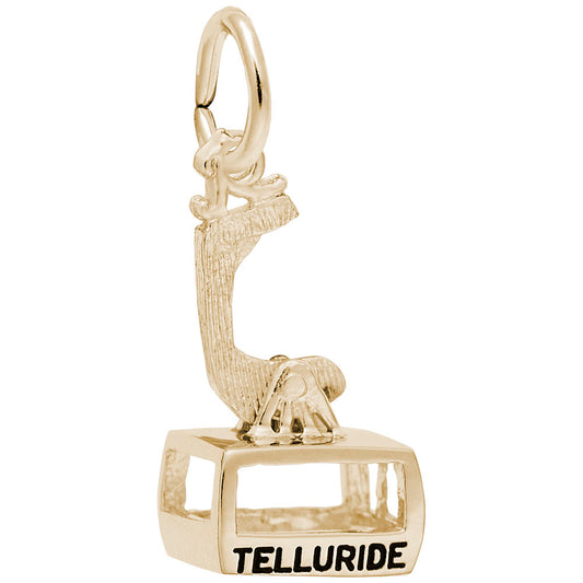 Telluride Moving Gondola Charm - Colorado Travel Souvenir Jewelry 8456