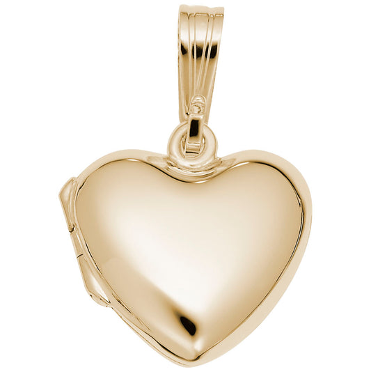 Personalized Heart Locket Charm - Custom Engraved Keepsake Jewelry 8606