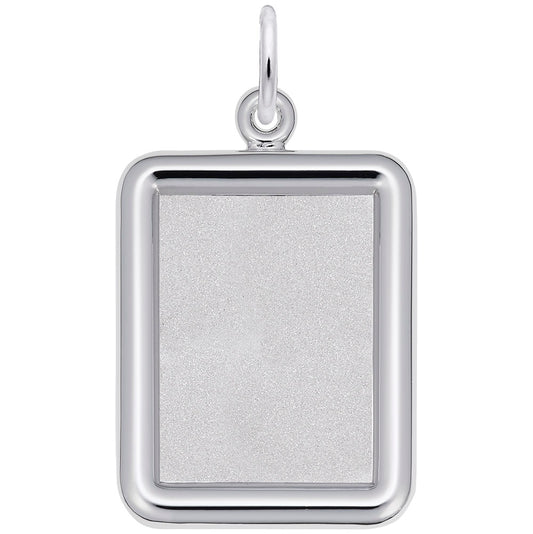 Custom Vertical Round Corner Rectangle Photo Art Charm - Rembrandt 8611