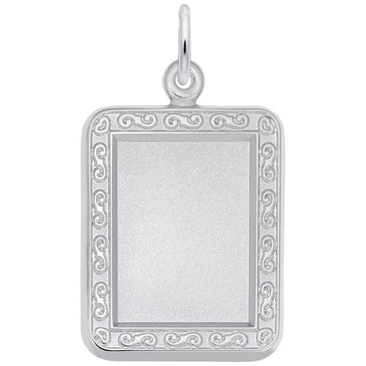 Vertical Rectangle Scroll Photoart Charm