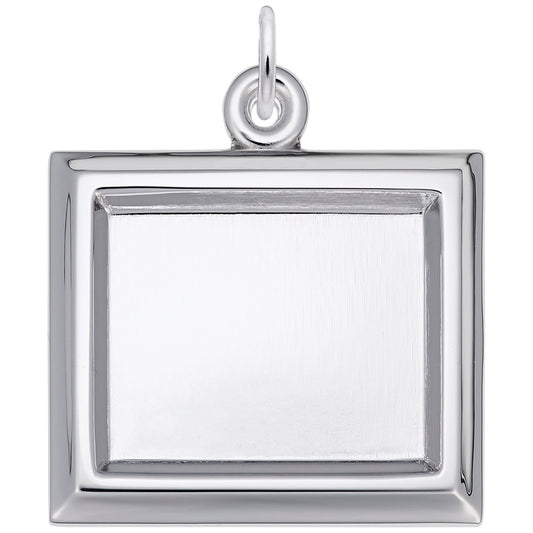 Personalized Large Horizontal Rectangle Photo Art Charm - Customizable 8624