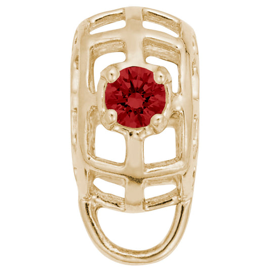 Elegant Caged Stone January Charm Drop Bead Bracelet for Women 9181-001