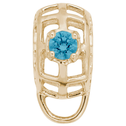 Elegant Caged Stone Charm Drop Bead Bracelet for Unique Style 9181-012