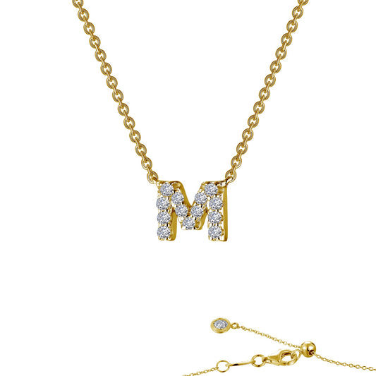 Lafonn Letter M Pendant Necklace