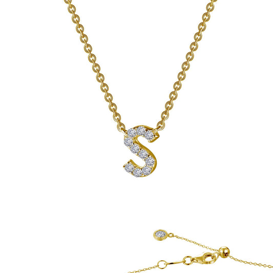 Lafonn Letter S Pendant Necklace