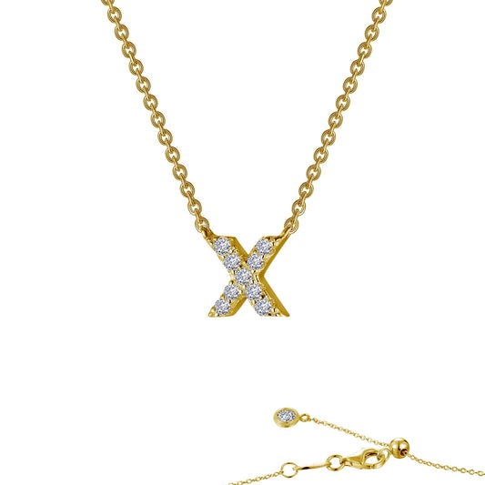 Lafonn Letter x Pendant Necklace