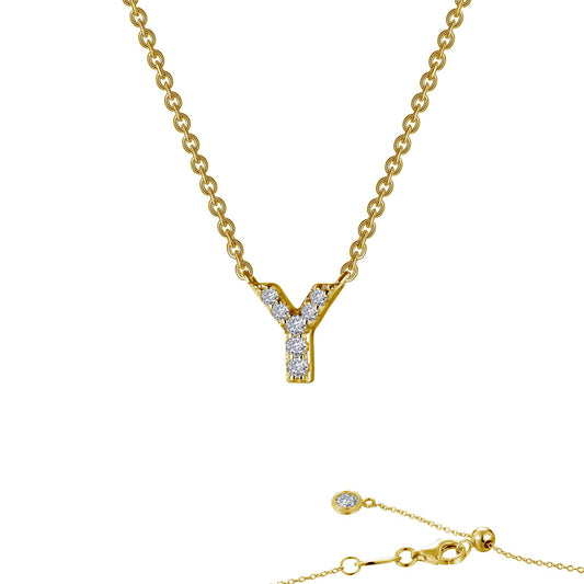Lafonn Letter Y Pendant Necklace