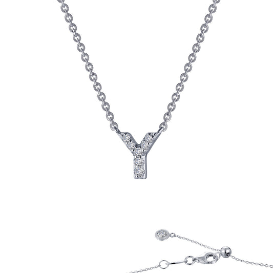 Lafonn Letter Y Pendant Necklace