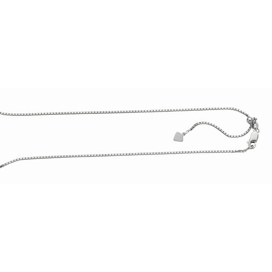 Royal Chain Silver 1.4mm Adjustable Box Chain AGABX073