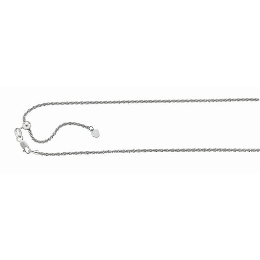 Royal Chain Silver 1.5mm Adjustable Sparkle Chain AGASC040