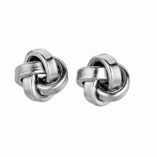 Royal Chain Silver Medium Polished Love Knot Earring AGE786