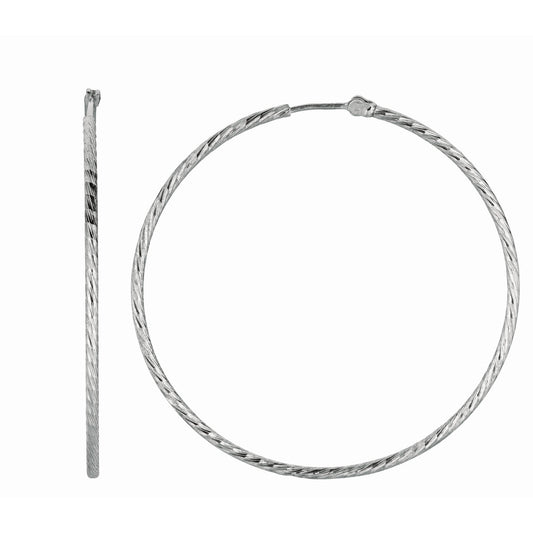 Royal Chain Silver 1.5x4.5mm Endless Hoop Earring AGE943