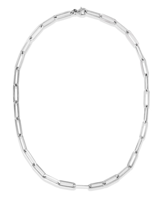 Royal Chain Silver 4.15mm Flat Paperclip Chain AGFPCLP120