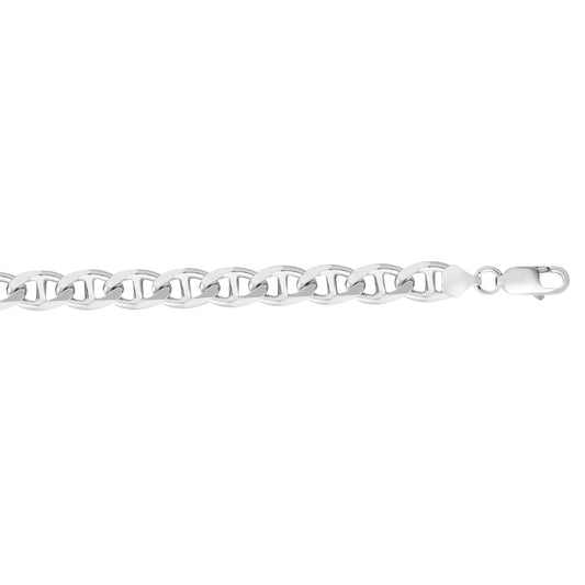 Royal Chain Silver 8mm Concave Mariner Chain AGM220