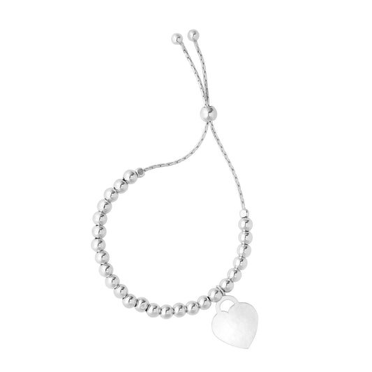 Royal Chain Sterling Silver Heart Friendship Bracelet AGN3315