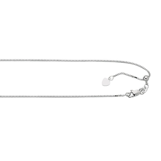 Royal Chain Silver 0.79mm Adjustable 30" Box Chain AGRABOX053