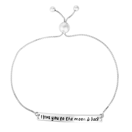 Royal Chain Sterling Silver Bar Friendship Bracelet AGRC1805