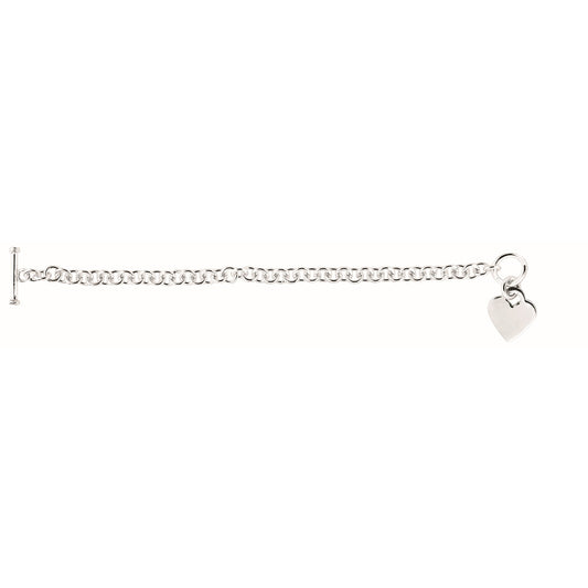 Royal Chain Silver Small Heart Toggle AGRTG1000