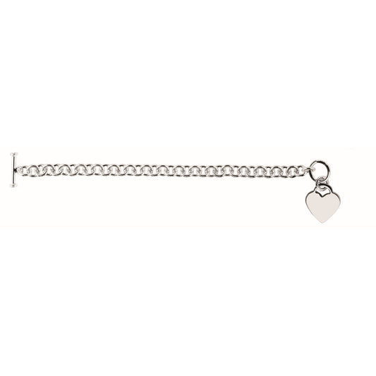 Royal Chain Silver Medium Heart Toggle AGRTG1001