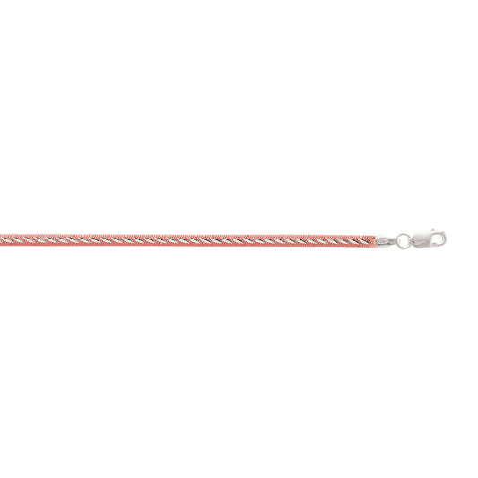 Royal Chain Silver Two-tone Snake Chain Inspired Anklet AGW63