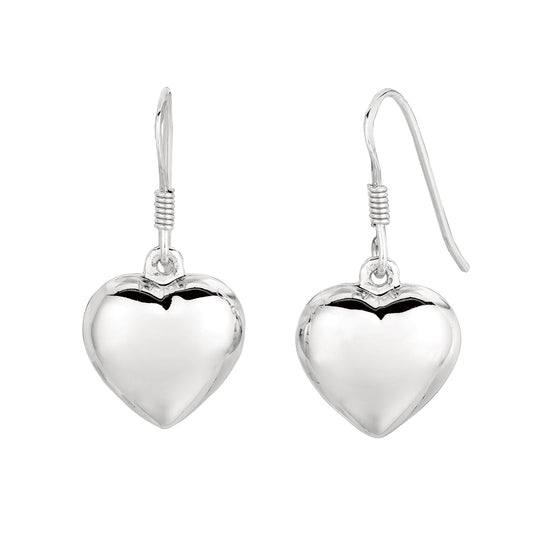 Royal Chain Silver Puff Heart Earring AGWE542