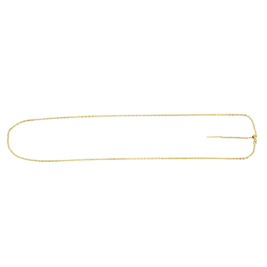 Royal Chain 14K Gold 1.7mm Endless Adjustable Flat Cable Chain AJOCAB040