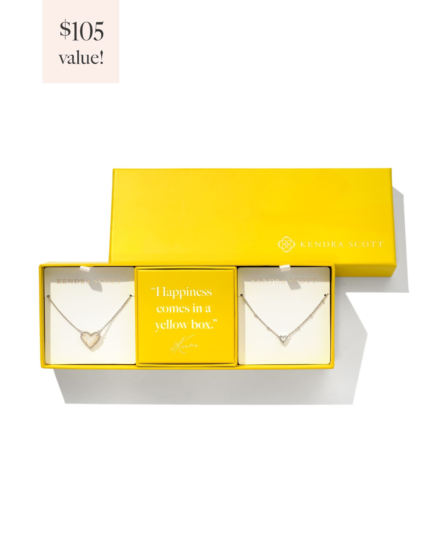 Ari Heart in Silver & Gold Gift Set of 2