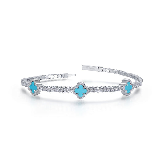Lafonn 2.40 CTW Flexible Turquoise Tennis Bracelet