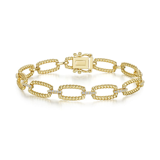 Lafonn Rectangle Shape Cable Link Bracelet