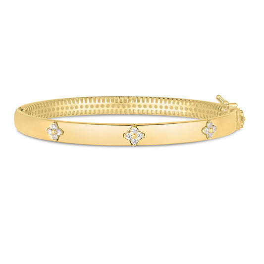 Royal Chain 14K Trilogy Diamond Bangle B10039