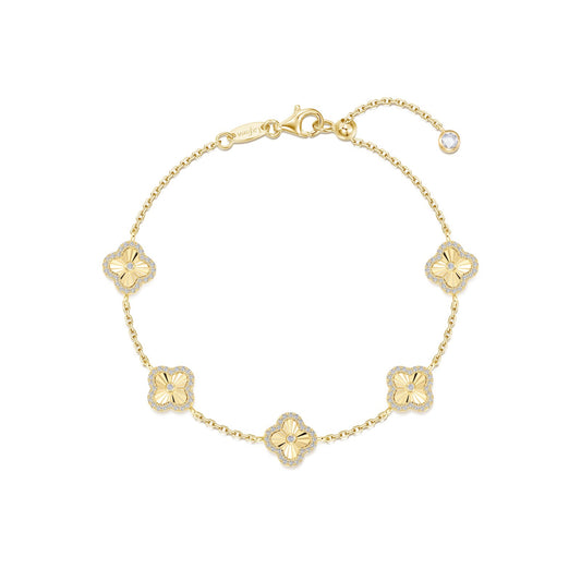 Lafonn Gold Clover Motif Bracelet