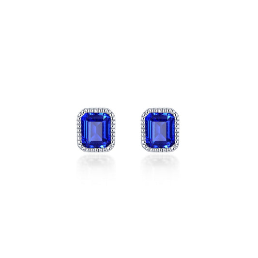 July Birthstone Solitaire Stud Earrings