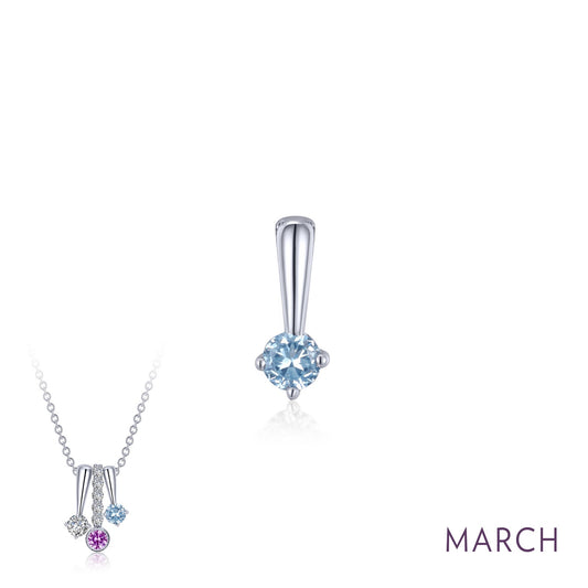 Lafonn March Birthstone Love Pendant