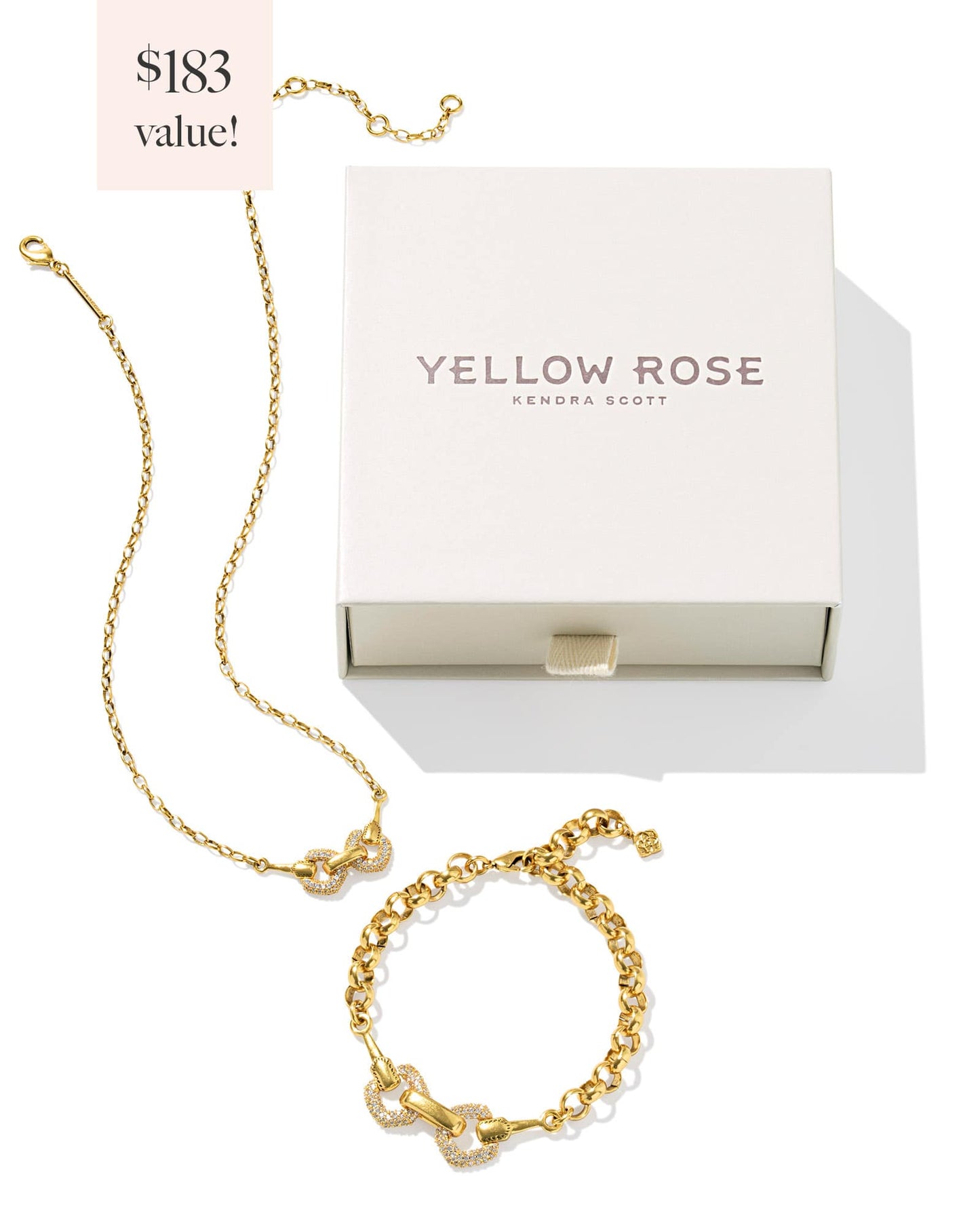 Beau Vintage Silver & Gold Pave Gift Set of 2 in White CZ