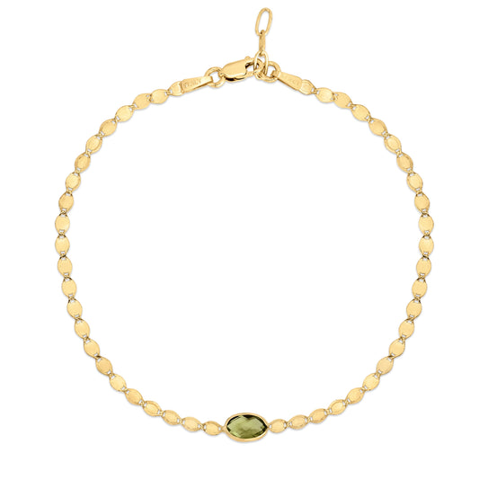 Royal Chain 14K Peridot Mirrored Chain Necklace C15481