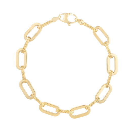 Royal Chain 14K 7mm Diamant Paperclip Bracelet C17088