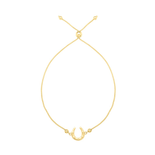 Royal Chain 14K Adjustable Heart Bolo Bracelet C17094