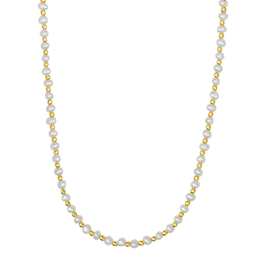 Royal Chain 14K & Pearl Bead Bracelet C17126
