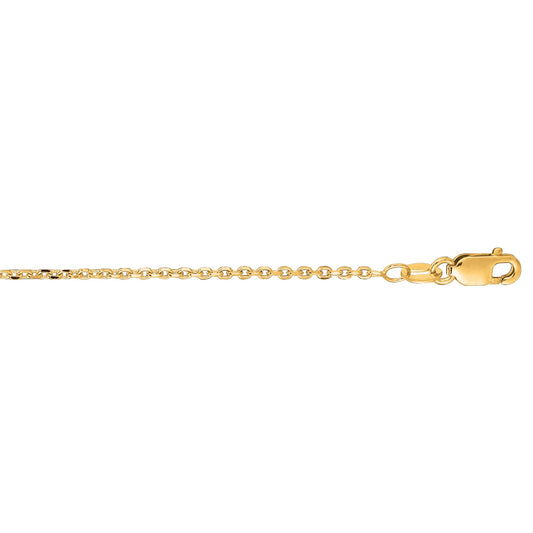 Royal Chain 14K Gold 1.3mm Diamond Cut Cable Chain CAB035