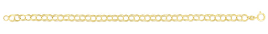 Royal Chain 14K Gold Small Double Link Charm Bracelet CB108