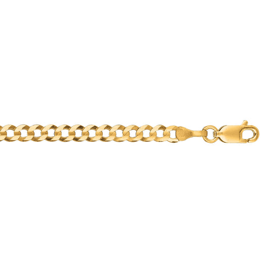 Royal Chain 14K Gold 3.6mm Comfort Curb Chain CC100