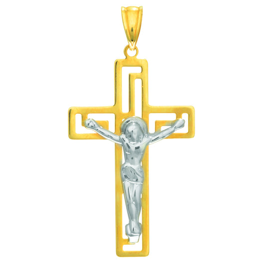 Royal Chain 14K Gold Open Back Crucifix Cross CH841