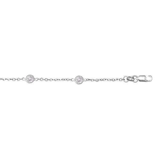 Royal Chain 14K Gold CZ by the Yard Anklet CS16